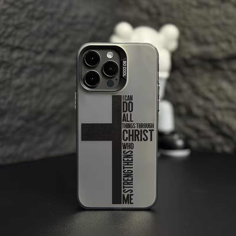 Phone Cases Xr Iphone - 指紋防止クロス聖書柄iPhoneケース iPhone 17 16 15 14
