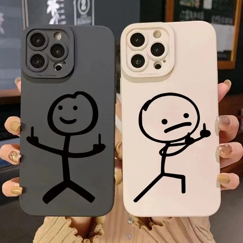 Phone Cases Xr Iphone - かわいい漫画マッチマン柄マットシリコン製スマホケース iPhone 16 11 12 13
