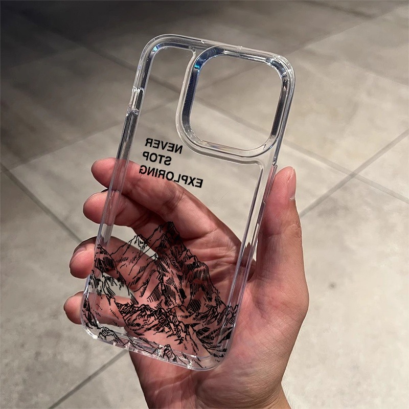 Phone Cases For Iphone 16 - ネバーエクスプローリング マウンテンラインアート スマホケース iPhone 17 Air