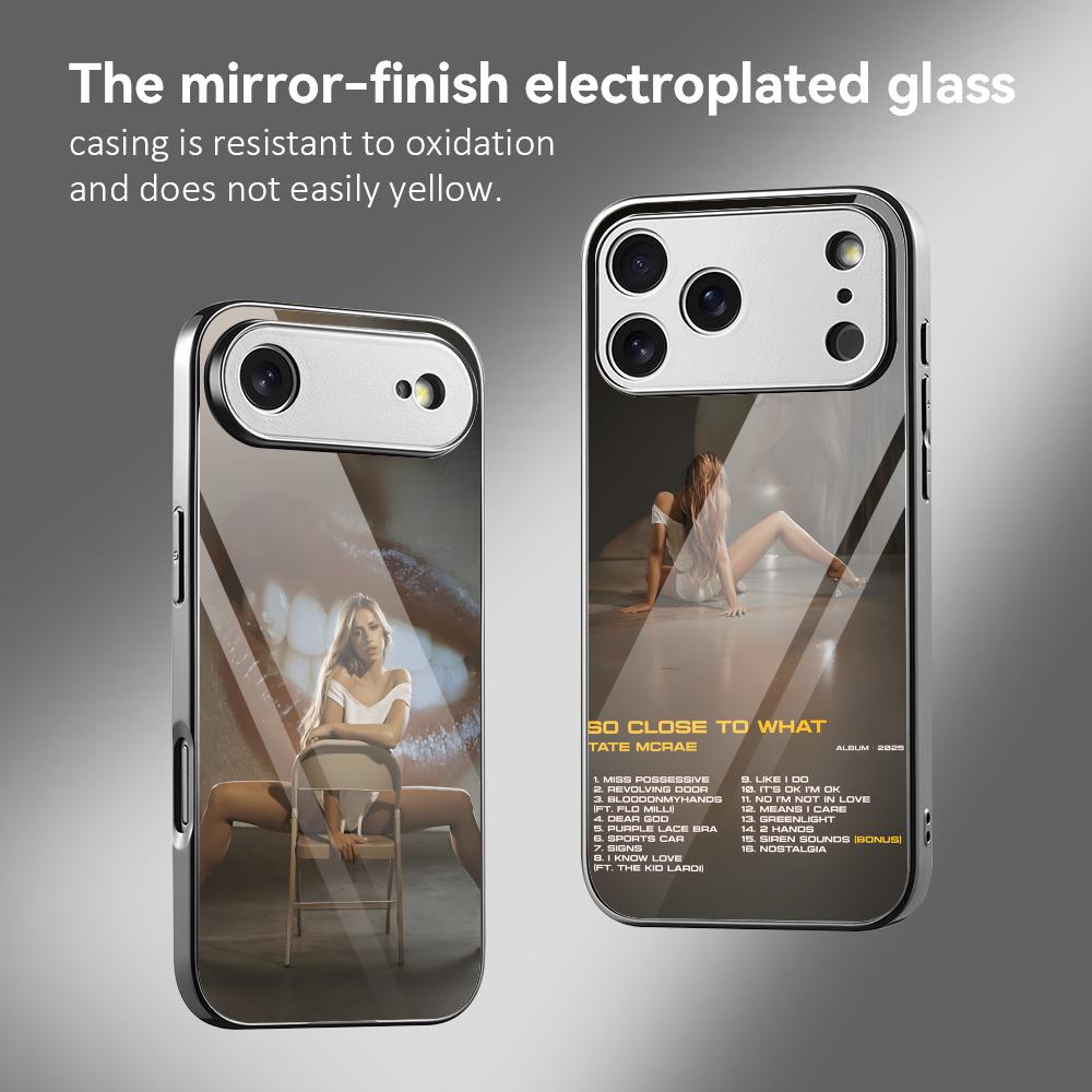 Phone Cases For Iphone 16 - 歌手T-Tate McRaeのiPhoneケース、iPhone 17、16、15、14、13、12 Pro Max Plus対応、電気メッキメタルバンパー、耐衝撃ケース
