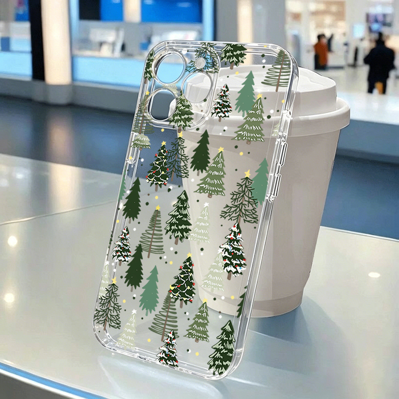 Phone Cases Xr Iphone - 冬の雪の結晶クリスマスツリー柄クリアスマホケース iPhone 17 16 18 Pro