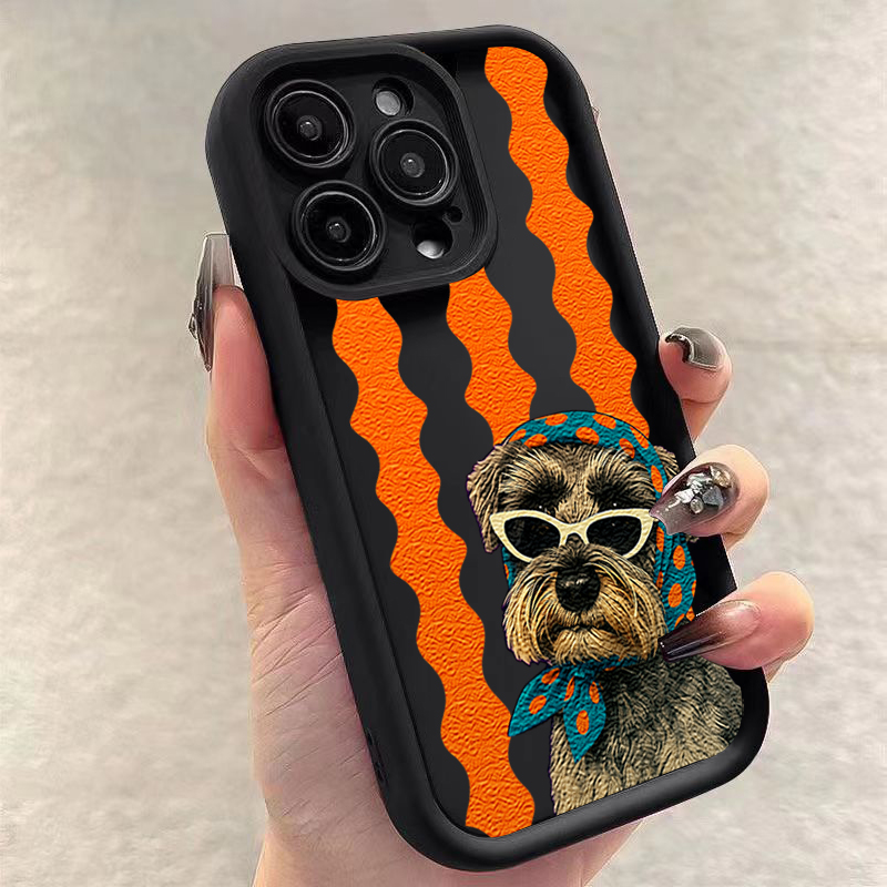 可愛い犬柄ストライププリント耐衝撃スマホケース Xiaomi - Phone Cases Xiaomi 15 のレビューと価格