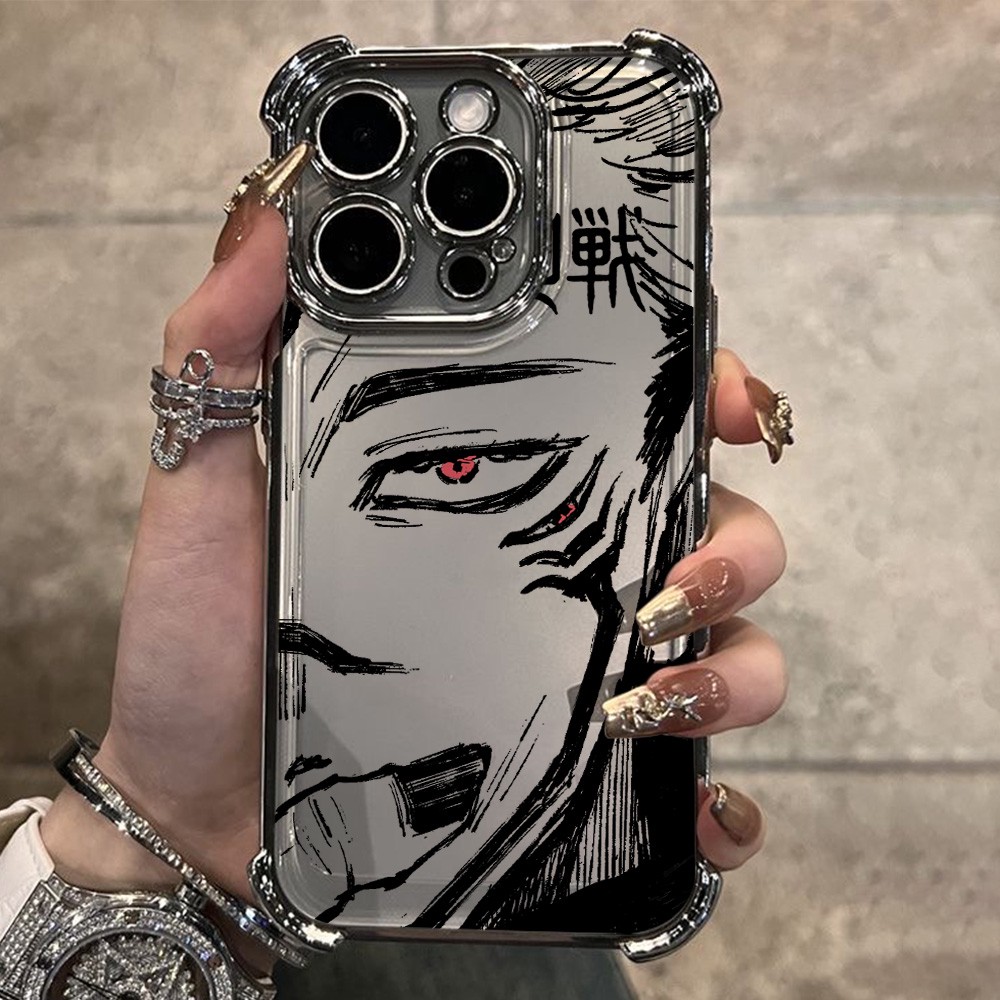 アニメ「呪術廻戦」五条悟メッキ加工スマホケース Huawei - Phone Cases Jujutsu Kaisen のレビューと価格