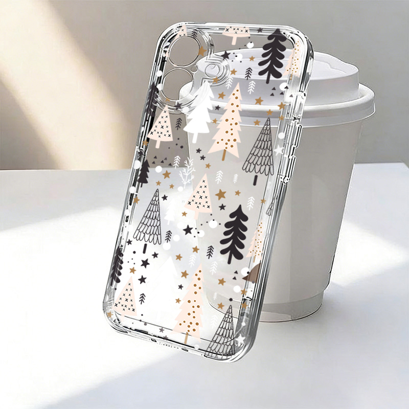 冬の雪の結晶クリスマスツリー柄クリアスマホケース iPhon - Phone Cases Xr Iphone のレビューと価格