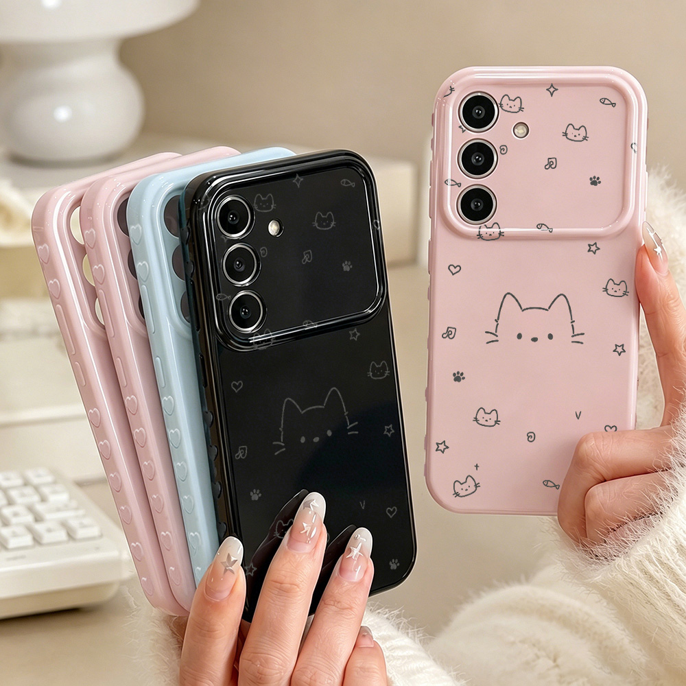 可愛い猫柄スマホケース Samsung A56 5G A16 - Phone Cases Galaxy A16 5G のレビューと価格